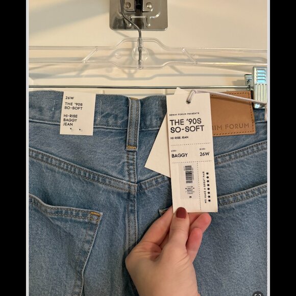 NWT Aritzia Denim Forum 90s So-Soft Hi-Rise Baggy in 7 Yrs Bleu Taboo | Size 26 - Picture 10 of 11